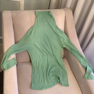 Gap green mock turtle neck top